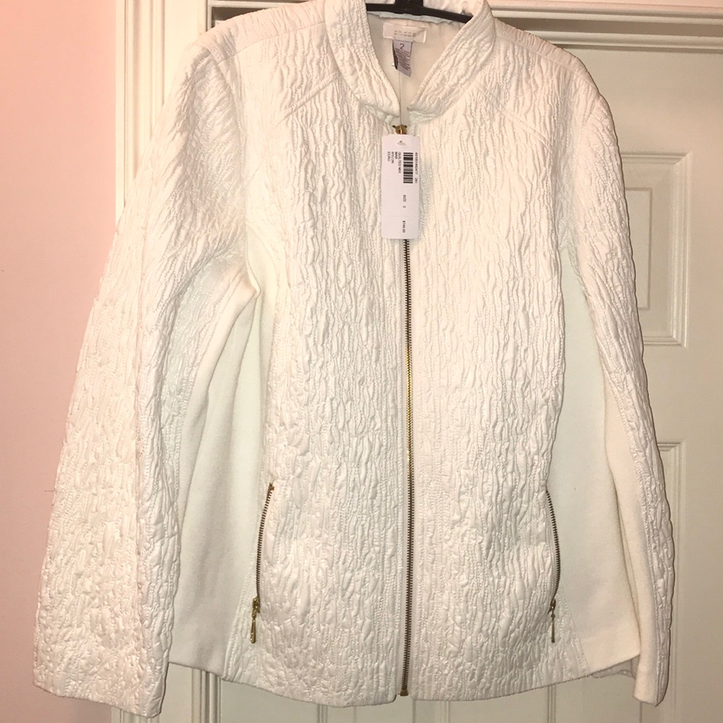 Chico’s Nwt Women’s White Jacket Size 14